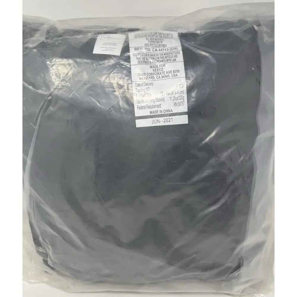 Mainstays Black White Geometric Decorative Throw Pillow 16x16 Vacuum Packed